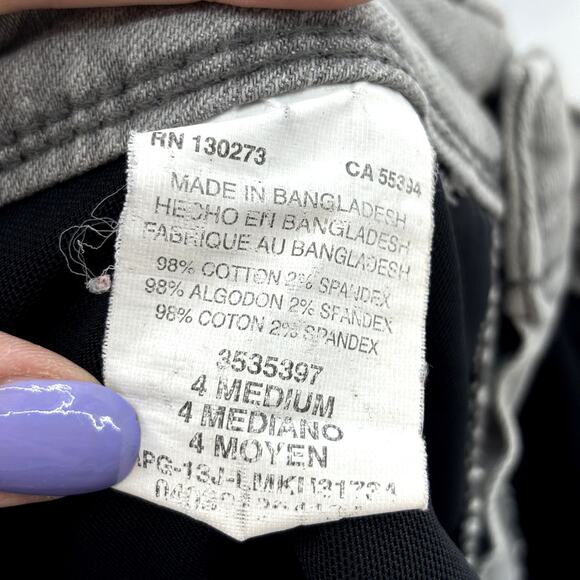 LEE Perfect Fit Just Below the Waist Gray Skinny Jeans Casual Retro Women size 4 - Picture 9 of 9